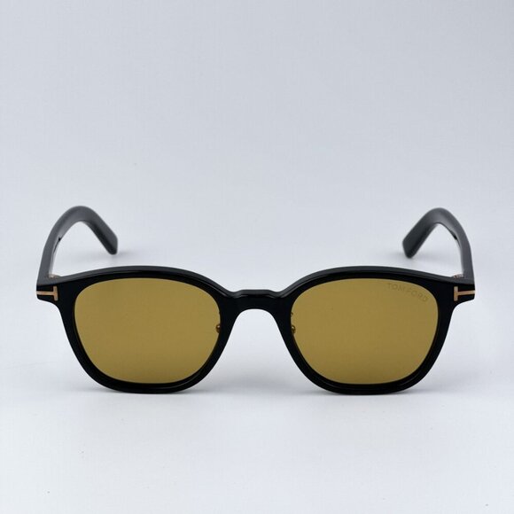 Tom Ford FT0978-D/S Eco 01E BRAND NEW Sunglasses Black Light Brown Square Unisex